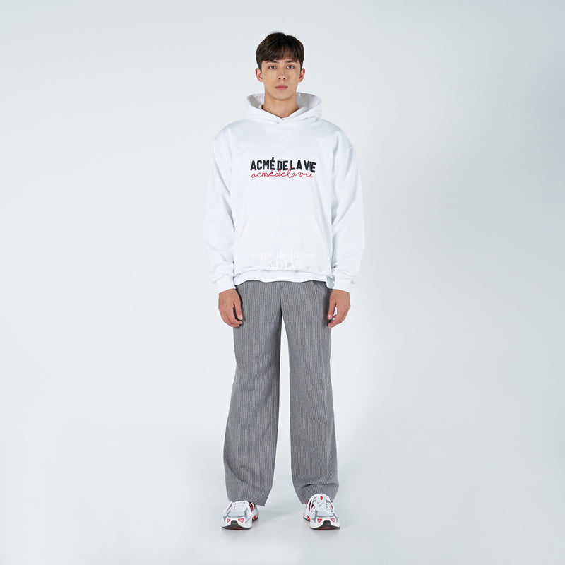 アクメドラビ(acme' de la vie) CURSIVE LOGO HOODIE WHITE