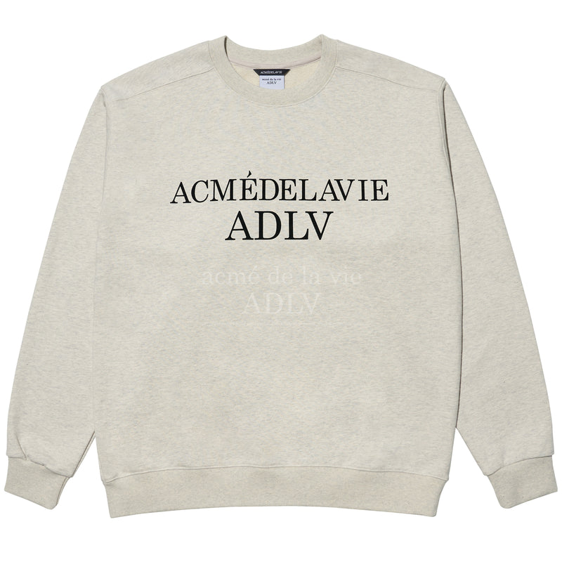 アクメドラビ(acme' de la vie)   ESSENTIAL LOGO SWEATSHIRT OATMEAL