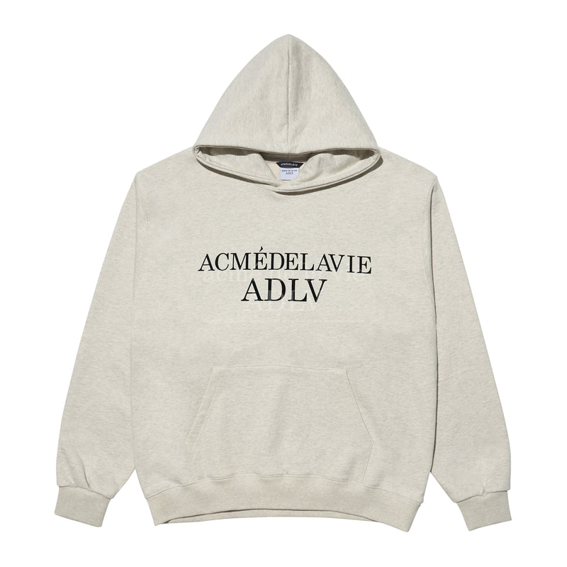 アクメドラビ(acme' de la vie)  EESSENTIAL LOGO HOODIE OATMEAL