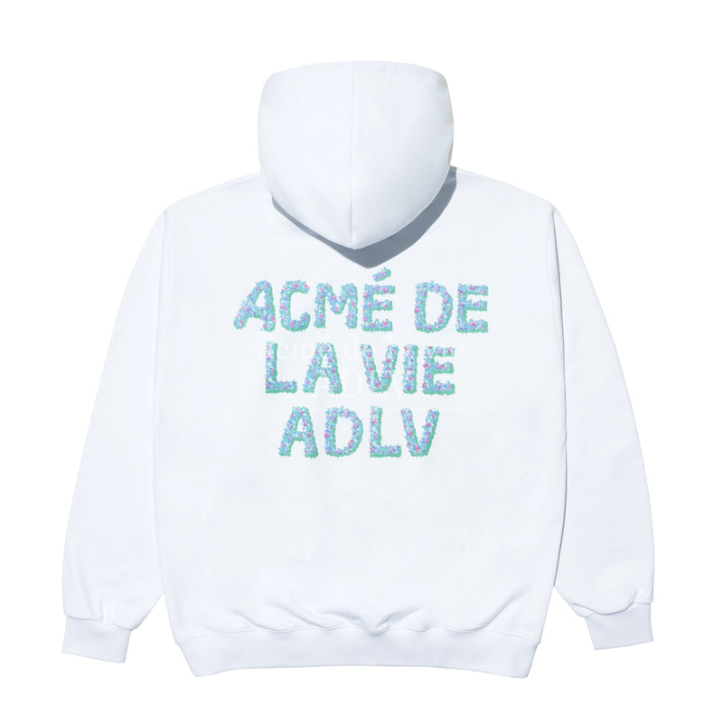 アクメドラビ(acme' de la vie)  FLOWER LOGO HOODIE WHITE
