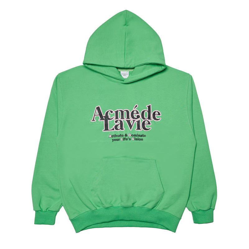 アクメドラビ(acme' de la vie) POINT LOGO HOODIE LIGHT GREEN