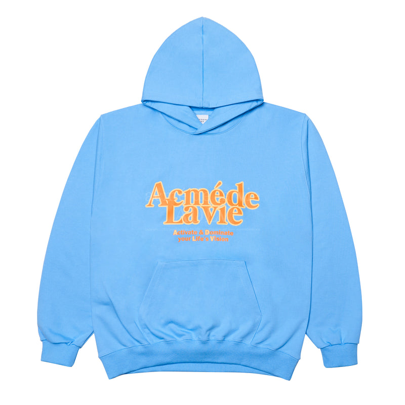 アクメドラビ(acme' de la vie) POINT LOGO HOODIE SKYBLUE