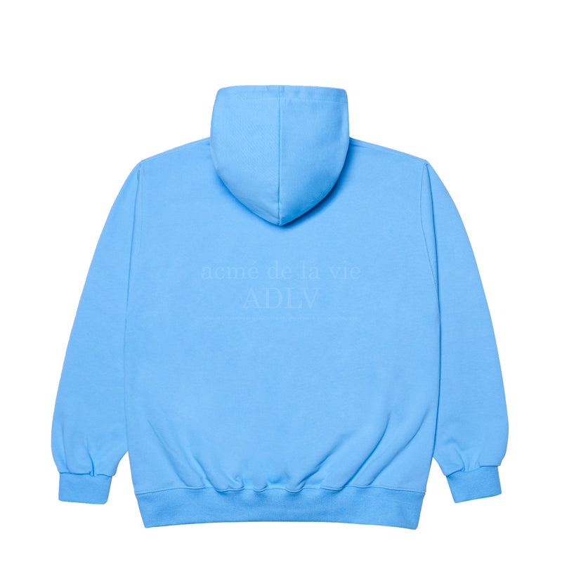 アクメドラビ(acme' de la vie) POINT LOGO HOODIE SKYBLUE