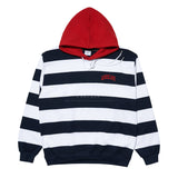 アクメドラビ(acme' de la vie) STRIPE ARCH LOGO HOODIE NAVY