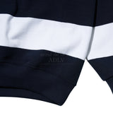 アクメドラビ(acme' de la vie) STRIPE ARCH LOGO HOODIE NAVY