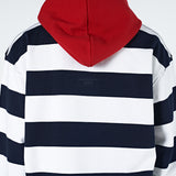 アクメドラビ(acme' de la vie) STRIPE ARCH LOGO HOODIE NAVY