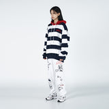 アクメドラビ(acme' de la vie) STRIPE ARCH LOGO HOODIE NAVY