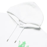 アクメドラビ(acme' de la vie) AV LOGO TUFT EMBROIDERY HOODIE WHITE