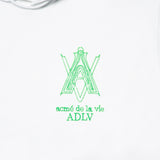 アクメドラビ(acme' de la vie) AV LOGO TUFT EMBROIDERY HOODIE WHITE