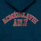 アクメドラビ(acme' de la vie) VINTAGE OLD SCHOOL LOGO HOODIE DARK GREEN