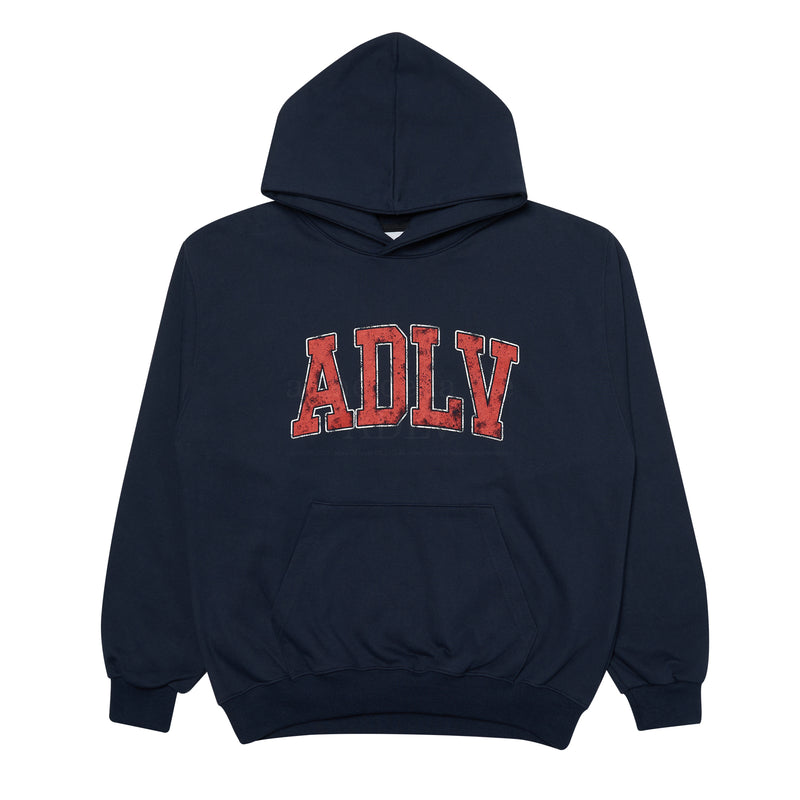 アクメドラビ(acme' de la vie) VINTAGE OLD SCHOOL LOGO HOODIE NAVY