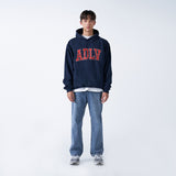 アクメドラビ(acme' de la vie) VINTAGE OLD SCHOOL LOGO HOODIE NAVY
