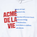 アクメドラビ(acme' de la vie) WHERE ARE YOU? HOODIE WHITE