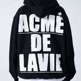 アクメドラビ(acme' de la vie)   WHITE FULL LOGO HOODIE BLACK