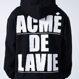 アクメドラビ(acme' de la vie)   WHITE FULL LOGO HOODIE BLACK