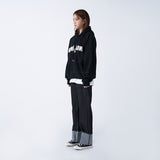 アクメドラビ(acme' de la vie)   WHITE FULL LOGO HOODIE BLACK