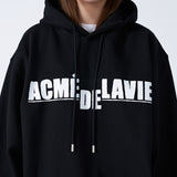 アクメドラビ(acme' de la vie)   WHITE FULL LOGO HOODIE BLACK
