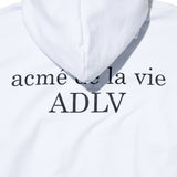 アクメドラビ(acme' de la vie)  ADLV BABY FACE HOODIE WHITE PUPPY AND BOY