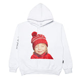 アクメドラビ(acme' de la vie) ADLV BABY FACE HOODIE WHITE RED KNITTING HAT