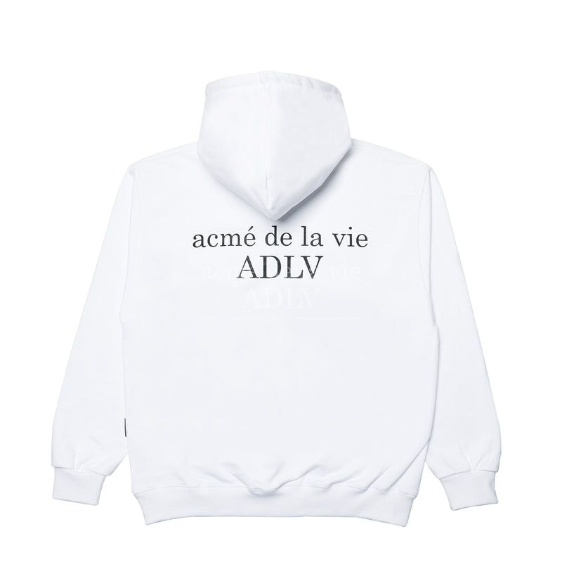 アクメドラビ(acme' de la vie) ADLV BABY FACE HOODIE WHITE RED KNITTING HAT