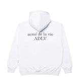 アクメドラビ(acme' de la vie) ADLV BABY FACE HOODIE WHITE RED KNITTING HAT
