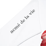 アクメドラビ(acme' de la vie) ADLV BABY FACE HOODIE WHITE RED KNITTING HAT