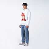 アクメドラビ(acme' de la vie) ADLV BABY FACE HOODIE WHITE RED KNITTING HAT