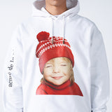 アクメドラビ(acme' de la vie) ADLV BABY FACE HOODIE WHITE RED KNITTING HAT