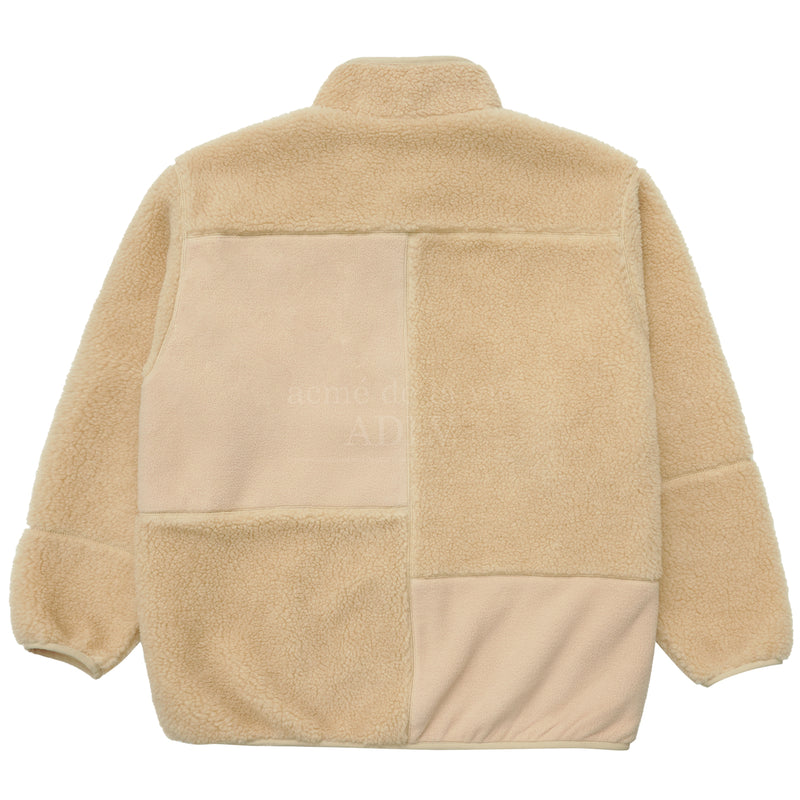 アクメドラビ(acme' de la vie) MULTI-CUT SILICON WAPPEN FLEECE JACKET BEIGE
