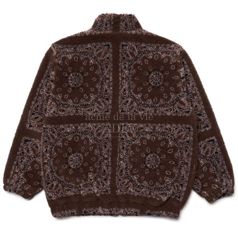 アクメドラビ(acme' de la vie) PAISLEY FLEECE JACKET BROWN