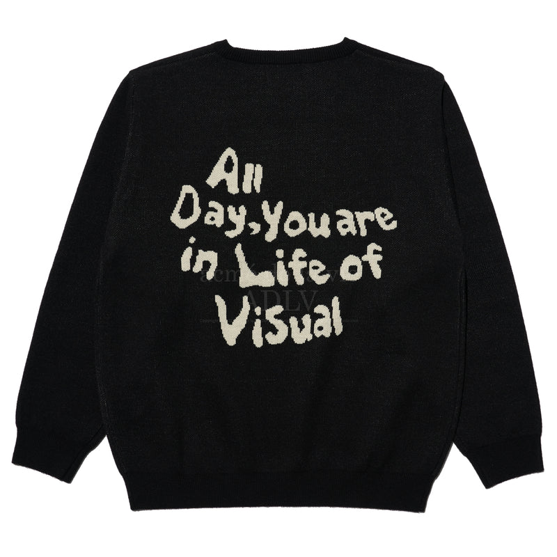 アクメドラビ(acme' de la vie)   ADLV FRONT FULL LOGO KNIT BLACK