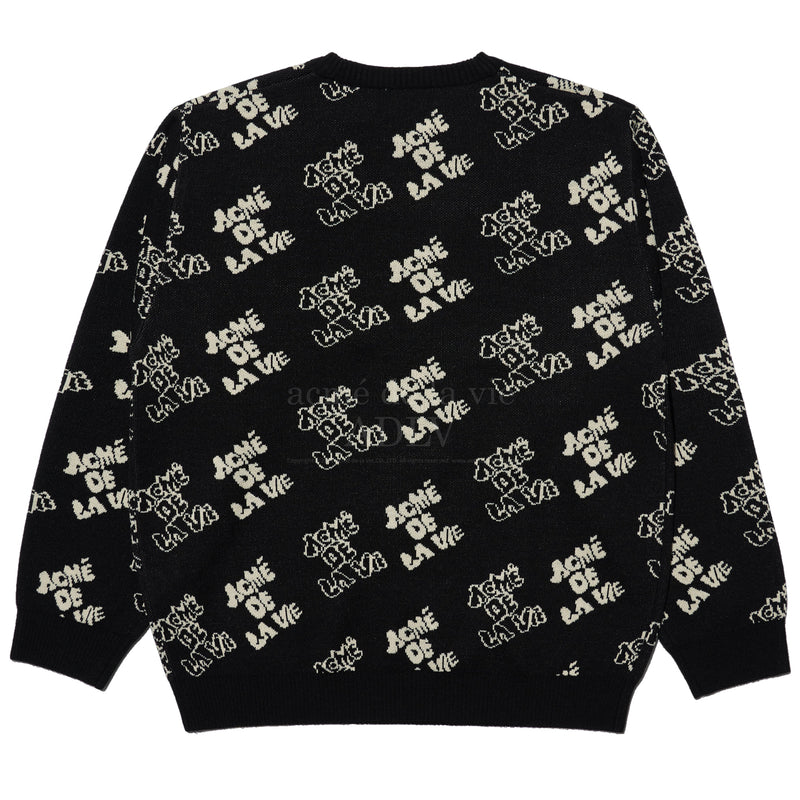 アクメドラビ(acme' de la vie)   ADLV LOGO PATTERN KNIT BLACK
