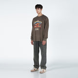 アクメドラビ(acme' de la vie)   CIRCUS BEAR LONG SLEEVE T-SHIRT ASH BROWN