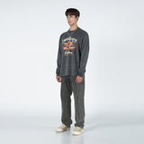 アクメドラビ(acme' de la vie)   CIRCUS BEAR LONG SLEEVE T-SHIRT WASHING CHARCOAL