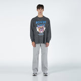 アクメドラビ(acme' de la vie) PINK RABBIT LONG SLEEVE T-SHIRT WASHING CHARCOAL