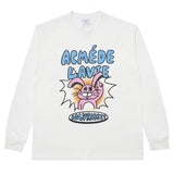 アクメドラビ(acme' de la vie)  PINK RABBIT LONG SLEEVE T-SHIRT WASHING WHITE