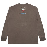 アクメドラビ(acme' de la vie) RED T-SHIRT RABBIT LONG SLEEVE T-SHIRT WASHING BROWN