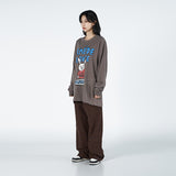 アクメドラビ(acme' de la vie) RED T-SHIRT RABBIT LONG SLEEVE T-SHIRT WASHING BROWN