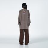 アクメドラビ(acme' de la vie) RED T-SHIRT RABBIT LONG SLEEVE T-SHIRT WASHING BROWN