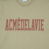 アクメドラビ(acme' de la vie)   BIG CRACK LOGO LONG SLEEVE T-SHIRT BEIGE