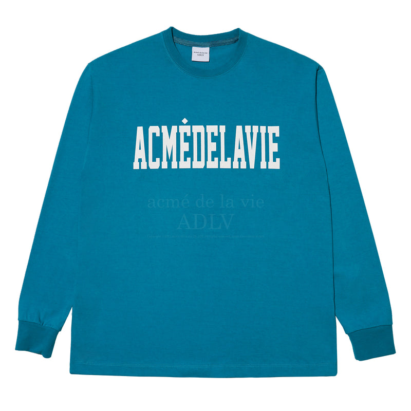 アクメドラビ(acme' de la vie)   BIG CRACK LOGO LONG SLEEVE T-SHIRT DARK MINT