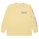 アクメドラビ(acme' de la vie)   CRAYON LOGO LONG SLEEVE T-SHIRT LIGHT YELLOW