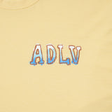 アクメドラビ(acme' de la vie)   CRAYON LOGO LONG SLEEVE T-SHIRT LIGHT YELLOW