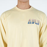 アクメドラビ(acme' de la vie)   CRAYON LOGO LONG SLEEVE T-SHIRT LIGHT YELLOW