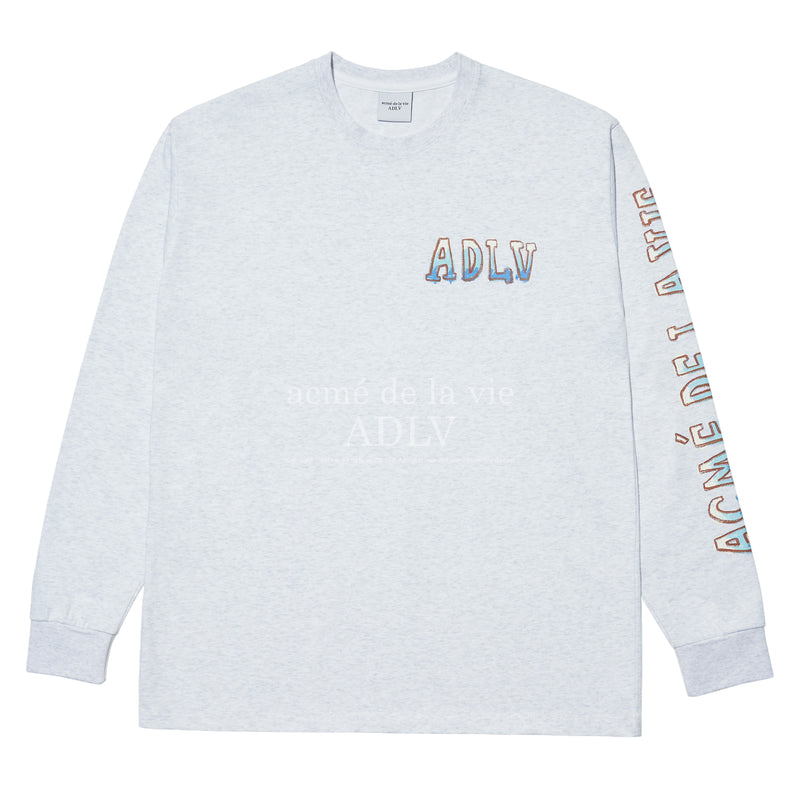 アクメドラビ(acme' de la vie)   CRAYON LOGO LONG SLEEVE T-SHIRT MELANGE