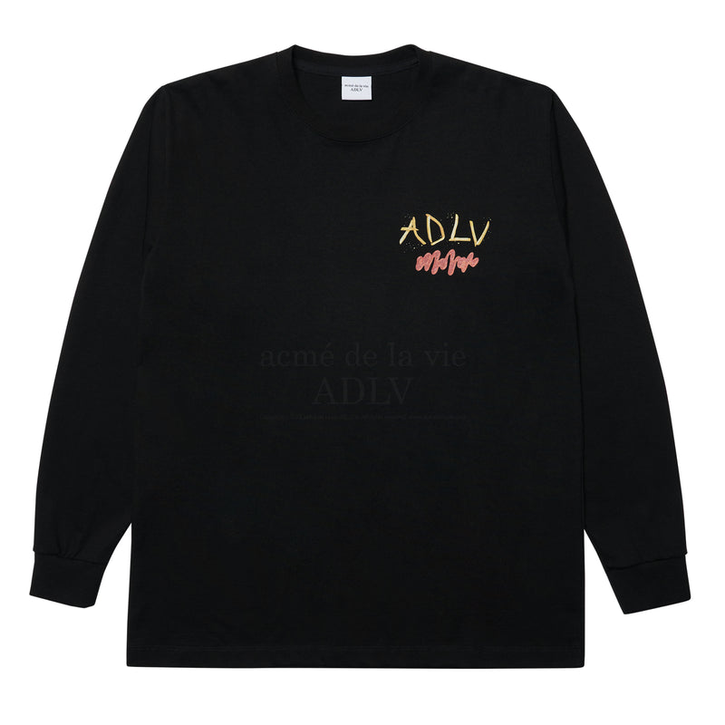アクメドラビ(acme' de la vie)  FRENCH FRIES LONG SLEEVE T-SHIRT BLACK