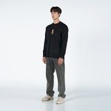 アクメドラビ(acme' de la vie)  SMOKE LOGO LONG SLEEVE T-SHIRT BLACK