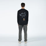 アクメドラビ(acme' de la vie)  SMOKE LOGO LONG SLEEVE T-SHIRT BLACK