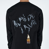 アクメドラビ(acme' de la vie)  SMOKE LOGO LONG SLEEVE T-SHIRT BLACK