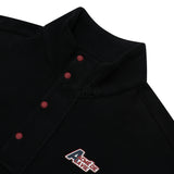 アクメドラビ(acme' de la vie) ADLV WAPPEN LOGO FLEECE HALF ZIP-UP BLACK